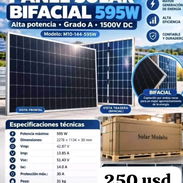 Panel solar bifacial de 595w en la isla, laisla 💯 - Img 58015728