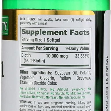 BIOTINA NATURES BOUNTY 10,000mcg - Img 123057523