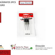 BOLÍGRAFOS 3PCS NEGRO - Img 56650907