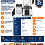 LICUADORA 2.5L 5000W SOKANY, ENTREGA DE FACTURA PARA SU GARANTÍA, VARIEDAD DE ELECTRODOMÉSTICOS - Img 57802443