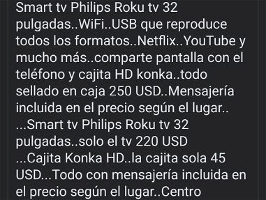 Smart tv Philips Roku tv 32 pulgadas y cajita HD konka - Img main-image-45644436