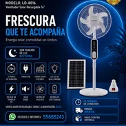 VENTILADOR SOLAR RECARGABLE STAVEL 16" LD-8016 - Img 55744253