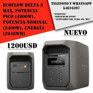 Estacion de Energia EcoFlow DELTA3 Max, Potencia Pico (4800W), Potencia Nominal (2400W), Energía (2048Wh)"Nuevo Sellado" - Img 57900268