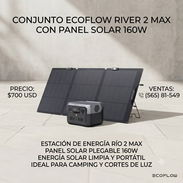 VENDO ECOFLOW RIVER 2 MAX +PANEL SOLAR PLEGABLE ECOFLOW DE 160 W PRECIO... 700 USD... ECOFLOW RIVER 2 MAX CARACTERÍSTICA - Img 57157662