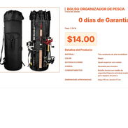 Funda de Pesca Profesional 115cm: Correa Ajustable y Tela Negra Real VPT#-0405 - Img 55667898