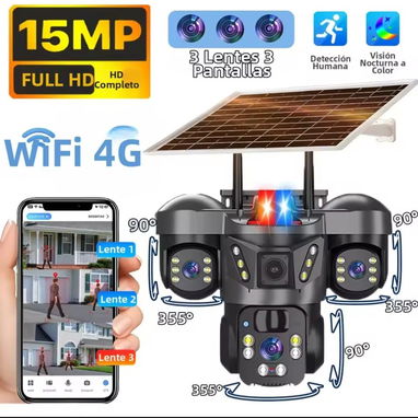 Camara solar d 3 lentes/ 12Mpx/ Wifi - Img 123271668
