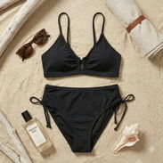 Bikini "Midnight Elegance" - Dos Piezas Negro Premium Talla M - Img 56981180