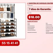 ZAPATERA DE 5 NIVELES CON PERCHA VPT-0303 - Img 56217049