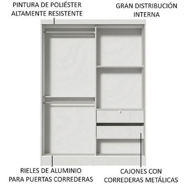 Clóset con espejo importados - 2/3