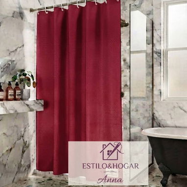 Cortinas de baño de teflón bellas en 10 usd - 3/4