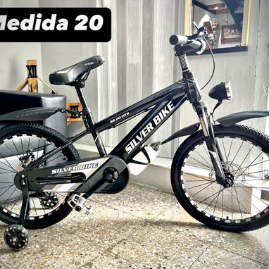 Bicicletas 20 silver bike varios colores Frenos de disco,amortiguacion,luz led delantera,pomo de agua nuevas en su caja - 4/4