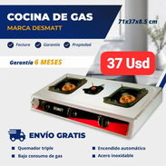 Cocina meseta a gas Desmatt, 3 Hornillas, Garantía de 6 meses, Entrega gratis para toda La Habana - Img 51600025