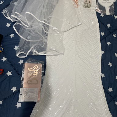 Vestido de novia con velo NUEVO - Img 113576768