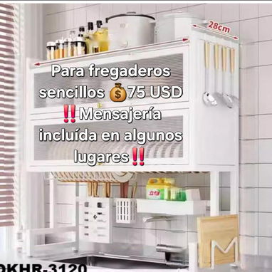 🔖Plateros metálicos para fregaderos sencillos y dobles - 3/10