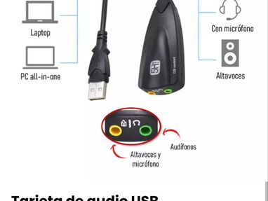 Tarjeta de Audio USB/ Tarjeta de Sonido USB/ Audio de PC a través de Tarjeta de Audio USB - Img main-image