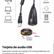 Tarjeta de Audio USB/ Tarjeta de Sonido USB/ Audio de PC a través de Tarjeta de Audio USB - Img 41854365