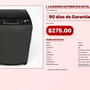 LAVADORA AUTOMÁTICA ROYAL 9KG . - Img 57102646