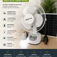 Ventilador recargable de mesa Marca solar fan Panel y bombillos 10 días de garantía Con factura 🧾 Precio 50 usd - Img 55872015