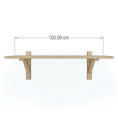 Repisa grande sencilla de madera con acabado en barniz, ideal para negocios - Img 118668973