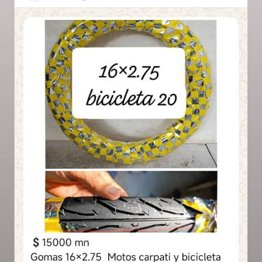 💥Gomas - 18×25064×355,14×90/80,14×90/90,14×2.50,18×2.50,18×2.75,16×2.50,16×3.50,,12×4.00 y 4.50,14×2.50,10×3.50 - 4/10