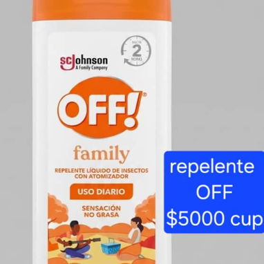 Repelente de insectos en spray, para bebés y Repelente líquido marca OFF en venta - 3/3
