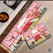 🚨 Alfombras de 2 piezas para cocina 🚨 Antideslizante 🚨 Medidas: ✅Pequeña ( 40 cm de ancho X 60 cm de largo ✅Grand - Img 56885781