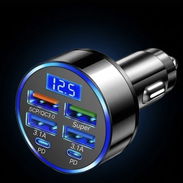 cargador rápido múltiple de 6 puertos para automóvil (para el conector de encendedor de 12V/24V) - Img 57661871