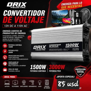 Convertidor de corriente, convertidor de voltaje, cargador de batería, inversor, batería, accesorios para autos - 7/7
