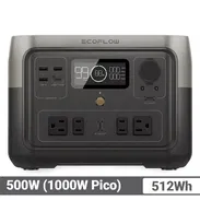 EcoFlow RIVER 2 Max con 512Wh, 500W - Pico 1000W, Batería LiFePO y Carga Rápida Estación de Energía Portátil - Img 55745907