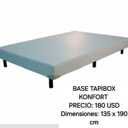 58296067  *BASE TAPIBOX KONFORT* *PRECIO: 180 USD* Dimensiones: 135 x 190 cm - Img 55709565