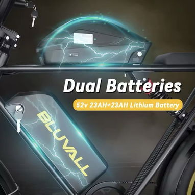 BLUVALL K10 e-bike fat tire black 3000W 52V 43Ah dual beat. LCD - 3/7