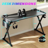 Mesa de escritorio gaming de 47 pulgadas con luces LED - Img 53100688