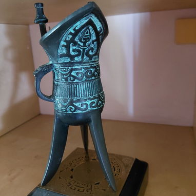 Recipiente de vino Fuxin de bronce. - 2/3