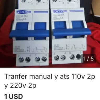 Protector de voltaje digital configurable y tranfer manual tipo breaker - Img 123722617