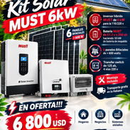 Kit Solar MUST 6 kw  Inversor híbrido MUST de 6 kW para la 110/220 v - Img 57401294