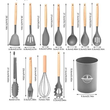 Utensilios de cocina, 12 utensilios de silicona - 5/10
