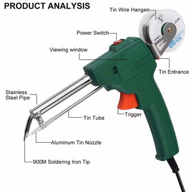 🔥 ¡PISTOLA DE SOLDAR DE 60W CON ALIMENTACIÓN AUTOMÁTICA! 🛠️ - Img 124689746