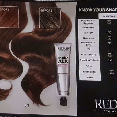 Tintes para el cabello estuches de 2 tubos de tintes de 60ml cada uno, sin amoniaco tono 7NA y 10N Marca REDKEN - 3/4