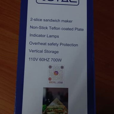 Sandwichera eléctrica Royal/ tostadora/ pan - Img 124556248