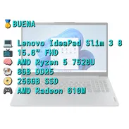 LAPTOP 🥇BUENA📦CAJA, Lenovo IdeaPad Slim 3 8 (82XQ00EBUS), 15.6" 300nits, AMD Ryzen 5 7520U, 8GB DDR5, 256GB SSD, 10H - Img 57783200
