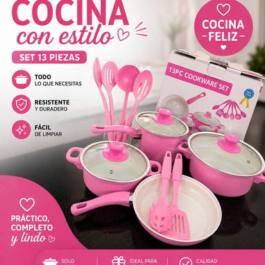 Set de13 piezas:  💥acero inoxidable  💥 antiadherentes  💥 - 6/9