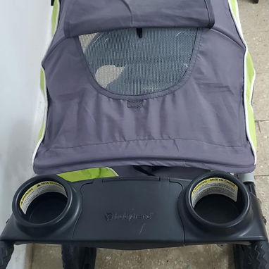 Coche de 3 ruedas gris y verde - 4/4
