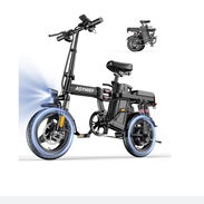 Bicicleta Eléctrica Plegable 14" 1200W 24MPH Batería 48V 10Ah Suspensión y Frenos de Disco - Img 56966411