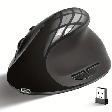 🖱💜 Mouse Ergonómico Vertical Inalámbrico – Recargable & Estilizado - Img 102146735