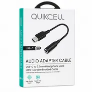 Cable Adaptador de Audio QuikCell USB-C a 3.5 mm | videojuegoshabana.com - Img 56737129
