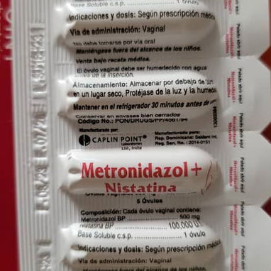 ©️- (OVULOS) Metronidazol 500mg + Nistatina 100 000 UI, 1 Tira de 5 Ovulos -©️ - Img 108787309