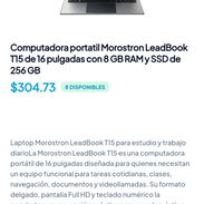 Computadora portátil Morostron LeadBook T15 de 16" con 8GB RAM y SSD de 256GB. - Img 57372412