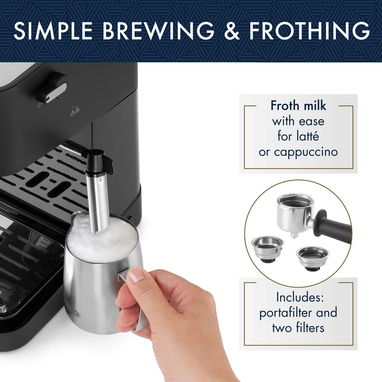 Cafetera Delonghi MOD. STILOSA doble disparo 15BAR 1100W C/ depósito de agua 1.1L y brazo espumante NUEVA Tf-> 59030040 - Img 122058528