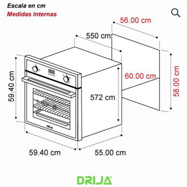 Horno de empotrar de gas Drija de 60cm - 2/3