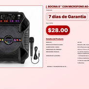 BOCINA 8'' CON MICROFONO AO-822 . - Img 57209929